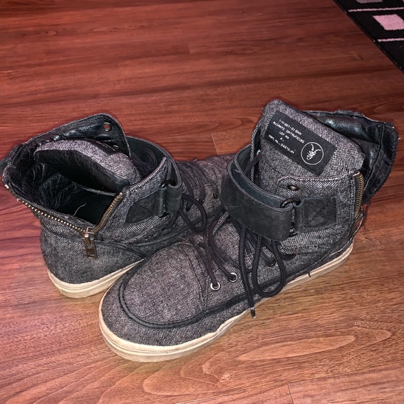 Allsaints Hi-Tops Grey - Picture 2 of 3